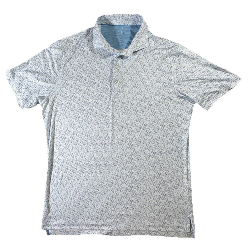 Johnnie-O Men’s Light Blue Short Sleeve Featherweight Polo Shirt Size M